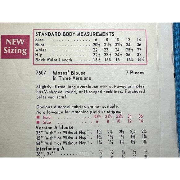 Vogue Pattern 7607 tank top blouse tunic size 14 - Picture 4 of 7